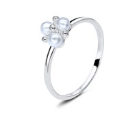 Pearl Silver Rings NSR-2831